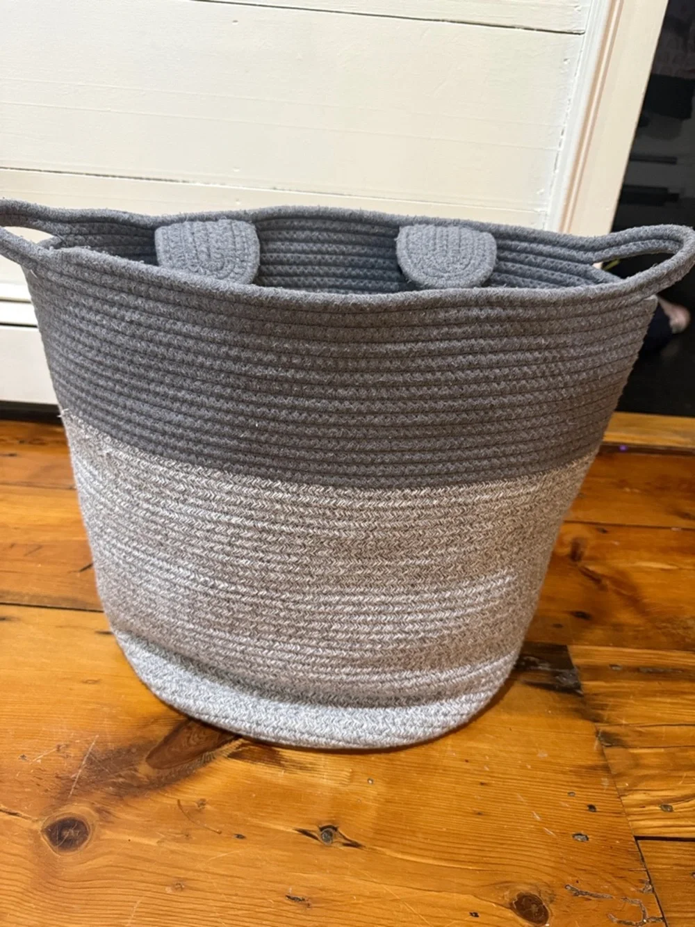 Gray Bear Rope Storage Basket for Kids
